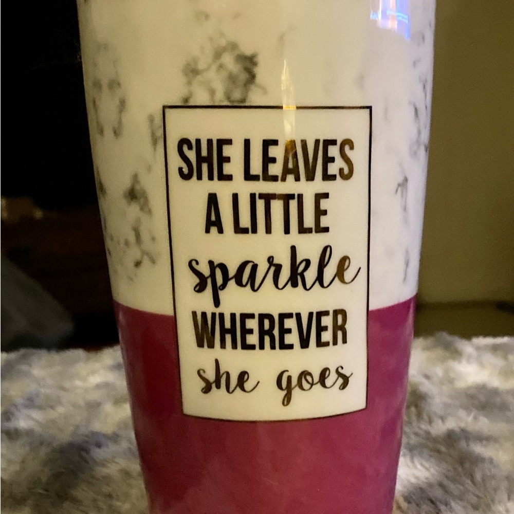 NWT Ceramic tumbler with lid